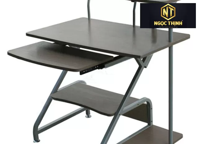 Bàn máy tính khung thép sơn tĩnh điện kết hợp gỗ BMT02